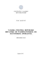 Vanjska politika Republike Hrvatske od Washingtonskog do Daytonskog sporazuma