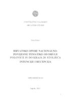 Hrvatske opere nacionalno-povijesne tematike od druge polovice 19. do kraja 20. stoljeća. Intencije i recepcija