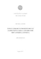 Index Librorum Prohibitorum i zabranjena djela odabranih hrvatskih latinista