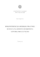Rekonstrukcija rimskog pravnog sustava na osnovi Ciceronovog govora Pro Cluentio