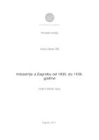 Industrija u Zagrebu od 1935. do 1939. godine
