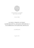 Kanon i tekstualnost: komparativna analiza Šenoinog i Zagorkinog povijesnog romana
