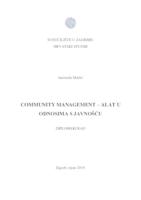 Community management - alat u odnosima s javnošću