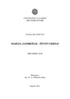 Marija Jambrišak - život i djelo