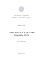 Transcendentalni idealizam Immanuela Kanta