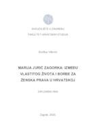 Marija Jurić Zagorka - Između vlastita života i borbe za prava žena u Hrvatskoj