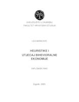 Heuristike i utjecaj bihevioralne ekonomije