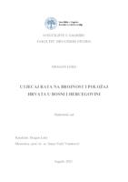 Utjecaj rata na brojnost i položaj Hrvata u Bosni i Hercegovini