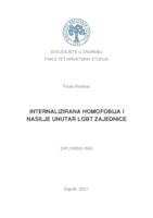 Internalizirana homofobija i nasilje unutar LGBT zajednice