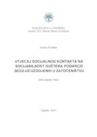 Utjecaj socijalnog kontakta na socijabilnost guštera Podarcis siculus uzgojenih u zatočeništvu
