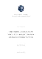 Utjecaj urbane okoline na lokalnu zajednicu - primjer splitskog naselja Trstenik