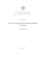 Ključni događaji Balkanskih ratova