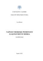 Važnost medijske pismenosti za konzumente medija