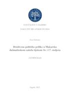 Društveno-politčke prilike u Makarsko-dalmatinskom zaleđu tijekom 16. i 17. stoljeća.