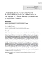 Lifelong education programmes for the acquisition of pedagogical competencies in the Republic of Croatia – an analysis workload in compulsory subjects