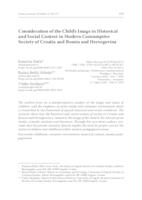 Consideration of the Child's Image in Historical and Social Context in Modern Consumptive Society of Croatia and Bosnia and Herzegovina