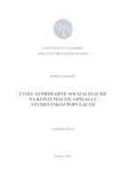 Utjecaj primarne socijalizacije na konzumaciju opijata u studentskoj populaciji