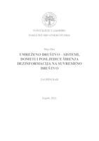 Umreženo društvo-sistem, dometi i posljedice širenja dezinformacija na suvremeno društvo