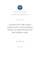 Naturalizam u hrvatskoj književnosti: od polemike do odraza na pojedinim opusima hrvatskih autora
