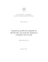 Kognitivni profili kod oboljelih od shizofrenije: prezentacija simptoma i terapijske intervencije