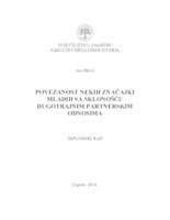 Povezanost nekih značajki mladih sa sklonošću dugotrajnim partnerskim odnosima