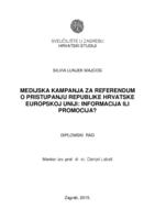 Medijska kampanja za referendum o pristupanju Republike Hrvatske Europskoj Uniji