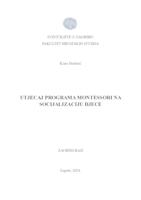 Utjecaj programa Montessori na socijalizaciju djece 