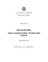 Vukovarska bitka: uloga i značenje medija - Hrvatski radio Vukovar