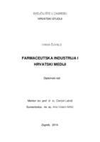 Farmaceutska industrija i hrvatski mediji
