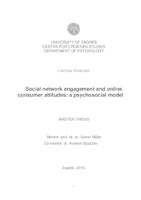 Social network engagement and online consumer attitudes: a psychosocial model
