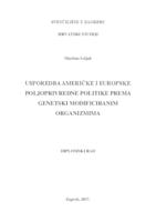 Usporedba američke i europske poljoprivredne politike prema genetskim modificiranim organizmima