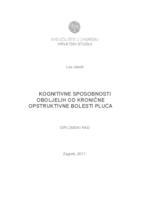 prikaz prve stranice dokumenta Kognitivne sposobnosti oboljelih od kronične opstruktivne bolesti pluća