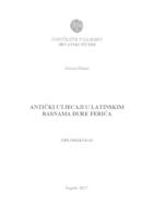 prikaz prve stranice dokumenta Antički utjecaji u latinskim basnama Đure Ferića