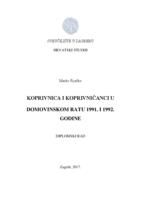 prikaz prve stranice dokumenta Koprivnica i koprivničanci u Domovinskom ratu 1991. i 1992. godine