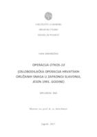 prikaz prve stranice dokumenta Operacija "OTKOS-10" (Oslobodilačka operacija hrvatskih oružanih snaga u zapadnoj Slavoniji, jesen 1991. godine)