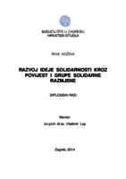 prikaz prve stranice dokumenta Razvoj ideje solidarnosti kroz povijest i grupe solidarne razmjene