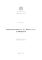 prikaz prve stranice dokumenta Povijest sportskoga mačevanja u Zagrebu