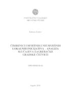 prikaz prve stranice dokumenta Čimbenici uspješnih i neuspješnih lokalnih inicijativa-analiza slučajeva zagrebačke gradske četvrti