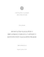 prikaz prve stranice dokumenta Isusovačko kazalište u Hrvatskoj i njegova važnost u kontinuitetu kazališne prakse
