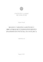prikaz prve stranice dokumenta Bolesti i njezino liječenje u hrvatskoj kulturnoj povijesti i znanosti do početka XVIII. stoljeća