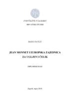 prikaz prve stranice dokumenta Jean Monnet i Europska zajednica za ugljen i čelik