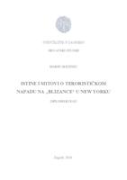 prikaz prve stranice dokumenta Istine i mitovi o terorističkom napadu na "Blizance" u New Yorku