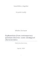 prikaz prve stranice dokumenta Explanations from contemporary quantum theories: some ontological characteristics