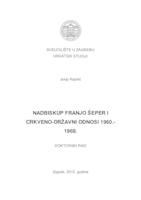 prikaz prve stranice dokumenta Kardinal Franjo Šeper i crkveno-državni odnosi 1960. – 1969