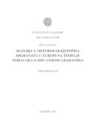 prikaz prve stranice dokumenta Razlike u metodologiji popisa migranata u Europi na temelju podataka o hrvatskim građanima