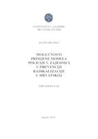 prikaz prve stranice dokumenta Mogućnosti primjene modela policije u zajednici u prevenciji radikalizacije u Hrvatskoj