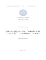 prikaz prve stranice dokumenta Pedagogija i gluma - Tonko Lonza i Neva Rošić: I o Krležinim likovima