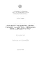 prikaz prve stranice dokumenta Integralna ekologija u Papinoj enciklici  "Laudato si' - Enciklika o brizi za zajednički dom"