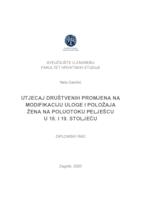 prikaz prve stranice dokumenta Utjecaj društvenih promjena na modifikaciju uloge i položaja žena na poluotoku Pelješcu u 18. i 19. stoljeću