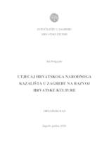 prikaz prve stranice dokumenta Utjecaj Hrvatskoga narodnoga kazališta u Zagrebu na razvoj hrvatske kulture